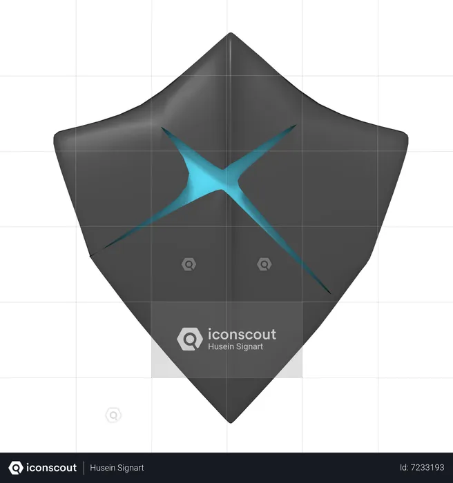 Broken Shield  3D Icon