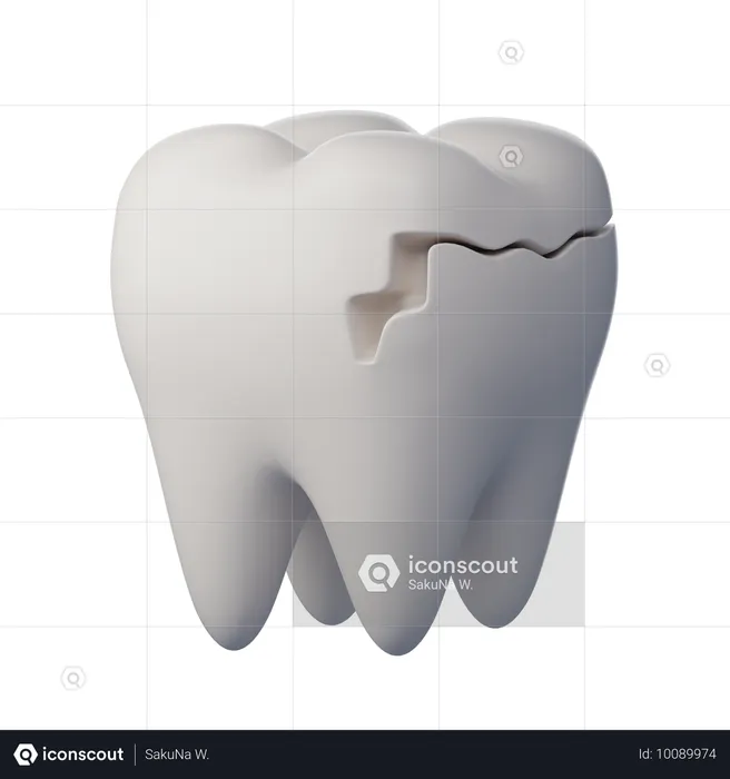 Broken Tooth  3D Icon