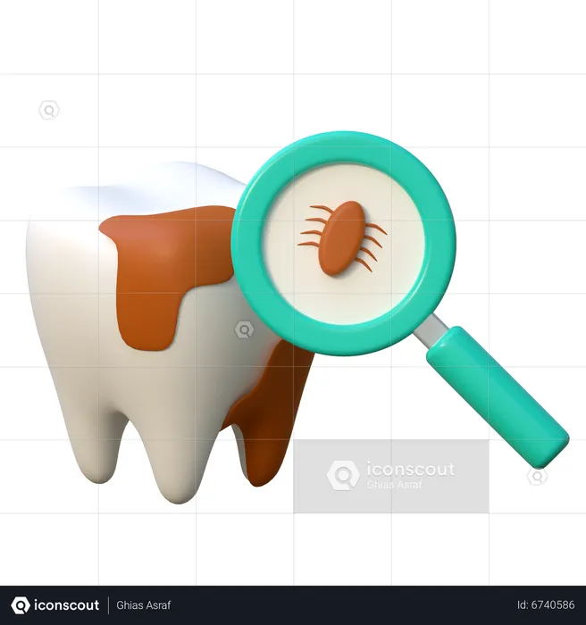 Broken Tooth Examination  3D Icon
