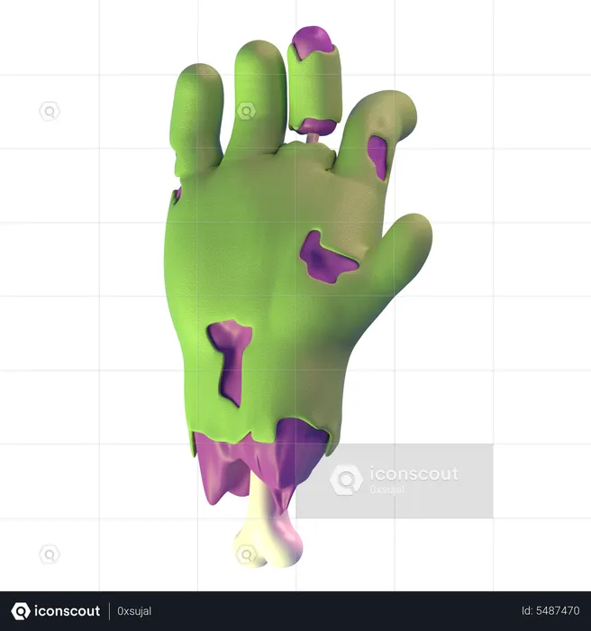Broken Zombie Hand  3D Icon