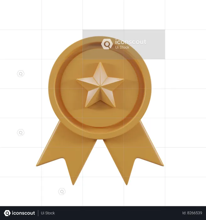 Bronze Badge  3D Icon