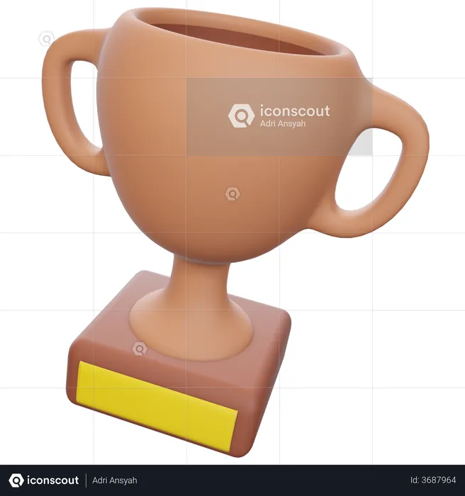 Bronze Cup  3D Illustration