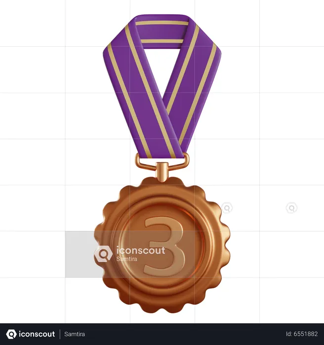 Bronze Medal  3D Icon