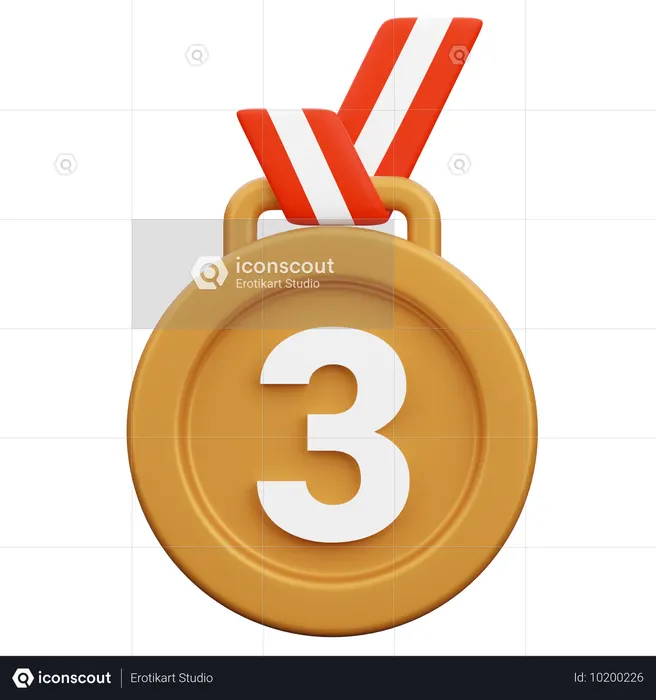 Bronze Medal  3D Icon