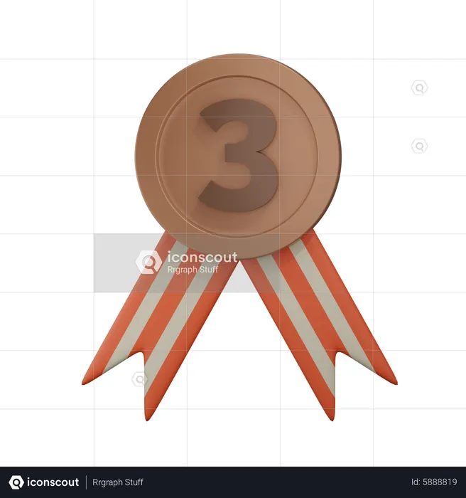 Bronze Medal  3D Icon