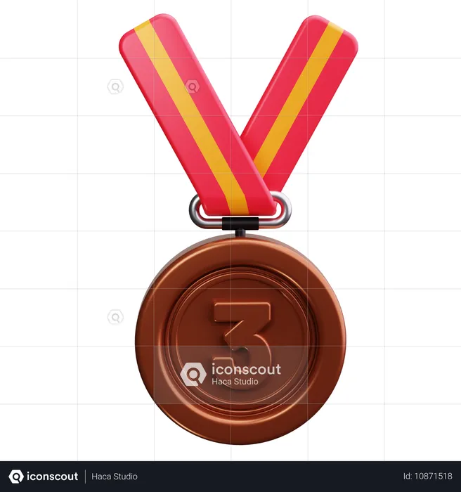 Bronze Medal  3D Icon