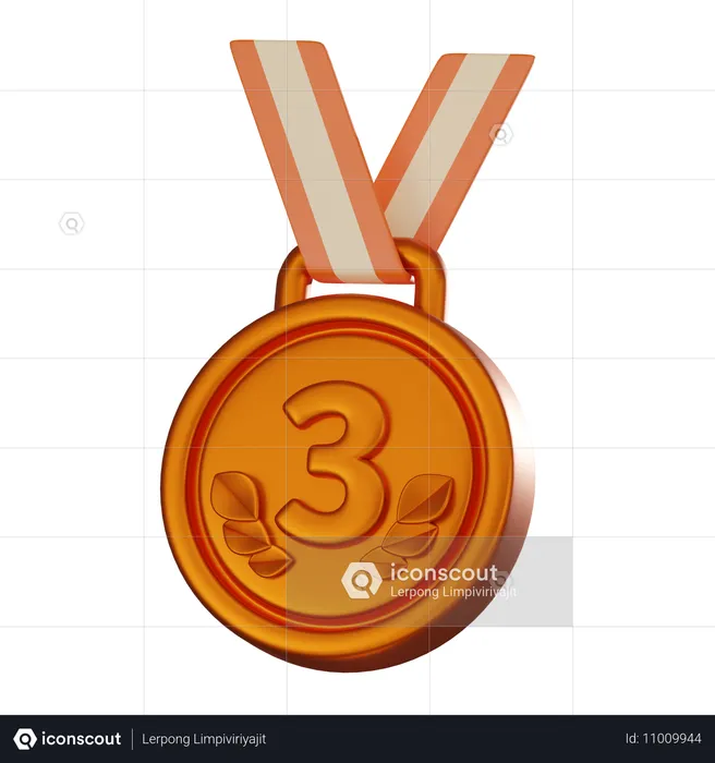 Bronze Medal  3D Icon