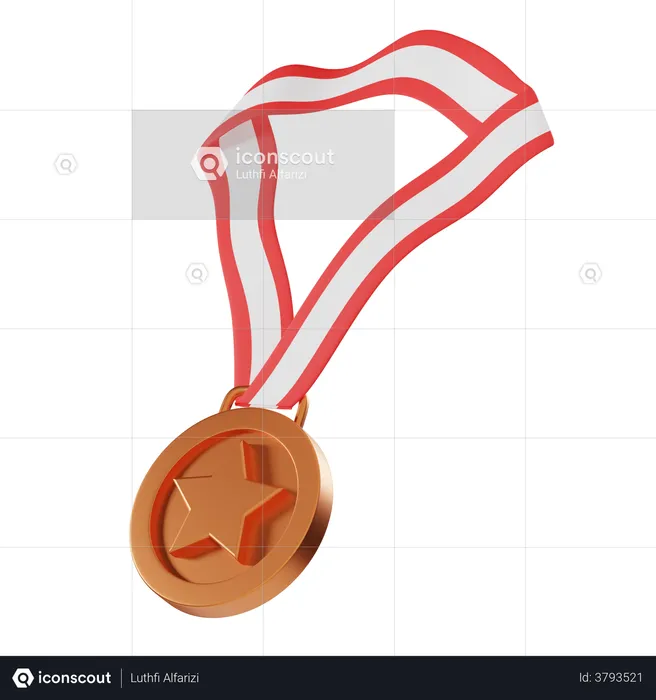 Bronze Medal  3D Illustration