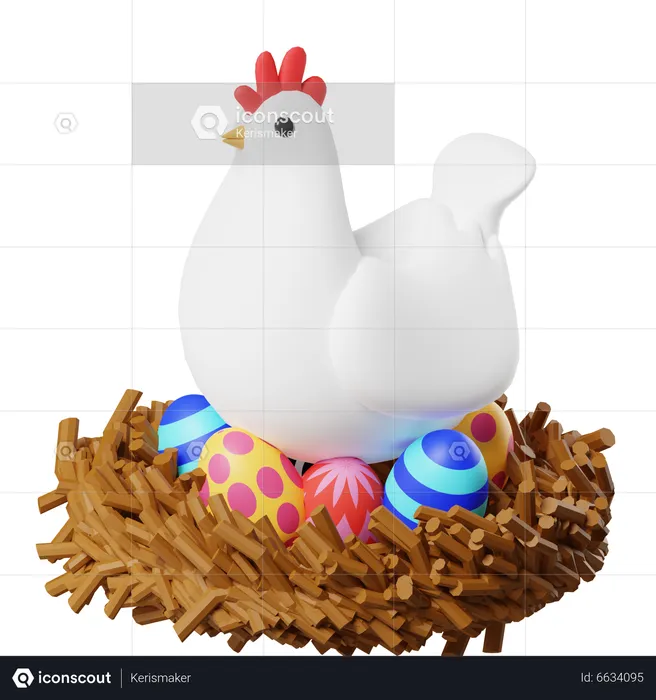 Brood Chicken  3D Icon