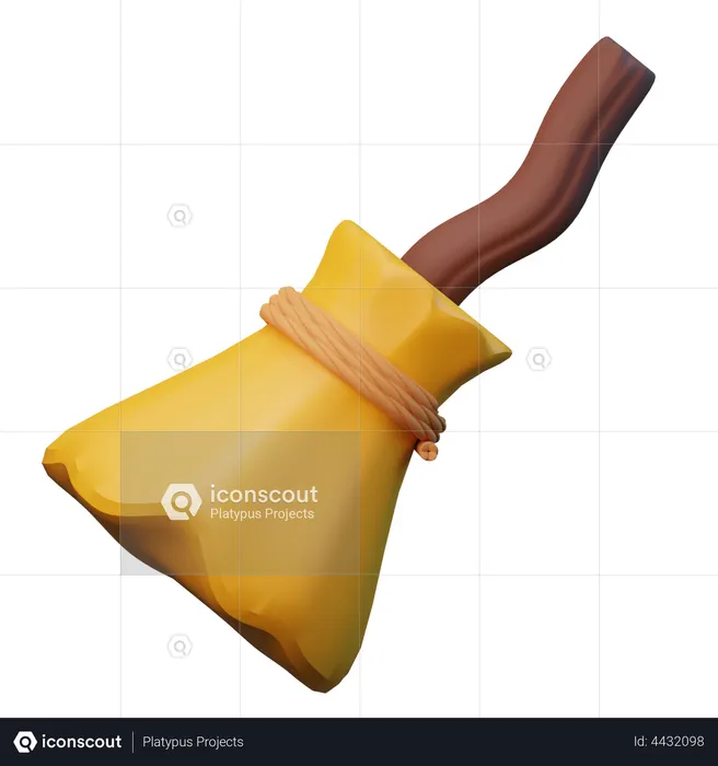 Broom  3D Illustration