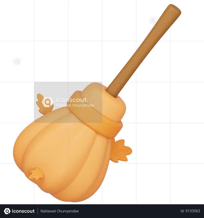 Broom Stick  3D Icon