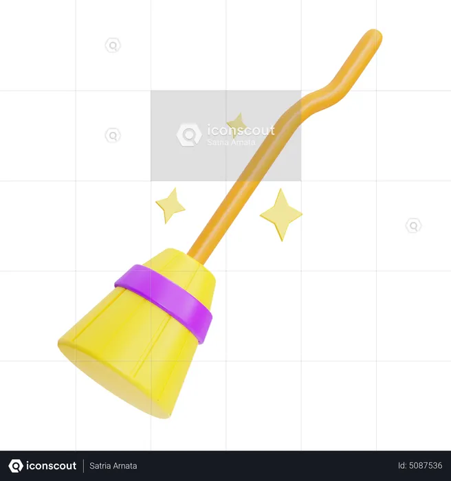 Broom Stick  3D Icon