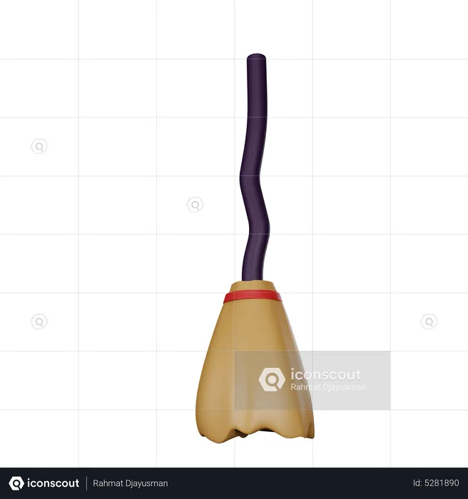 Broomstick  3D Icon