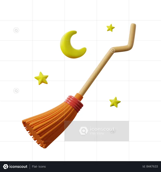 Broomstick  3D Icon