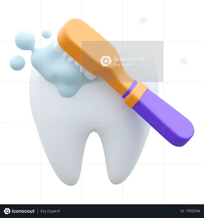 Se brosser les dents  3D Icon