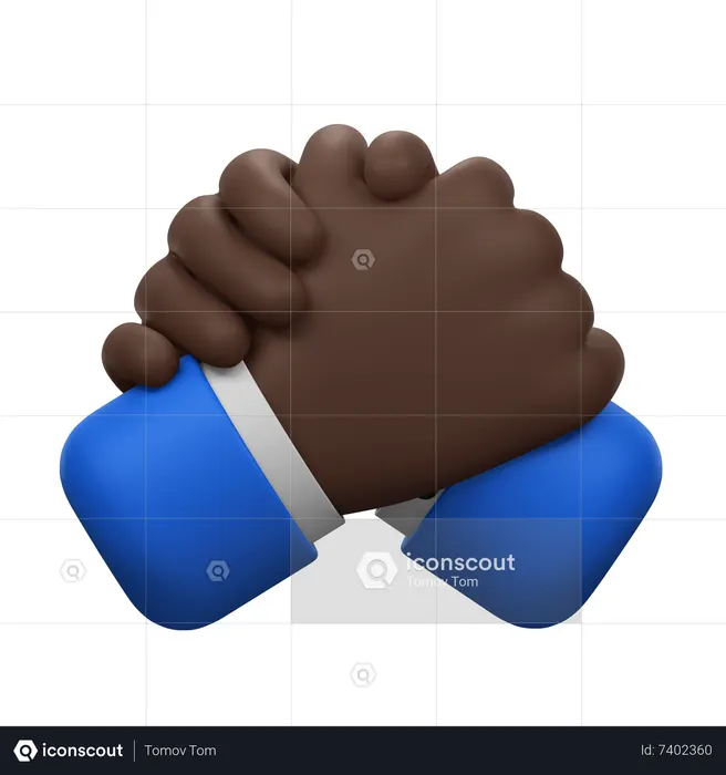 BRO HANDSHAKE Emoji 3D Icon download in PNG, OBJ or Blend