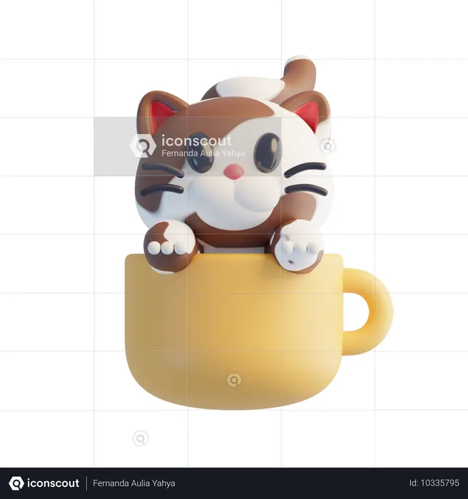 Brown Cat  3D Icon