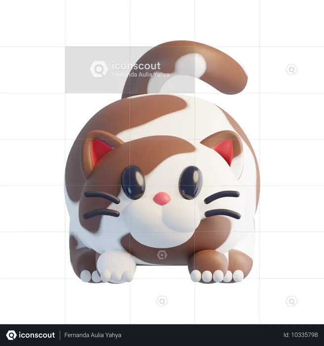 Brown Cat  3D Icon