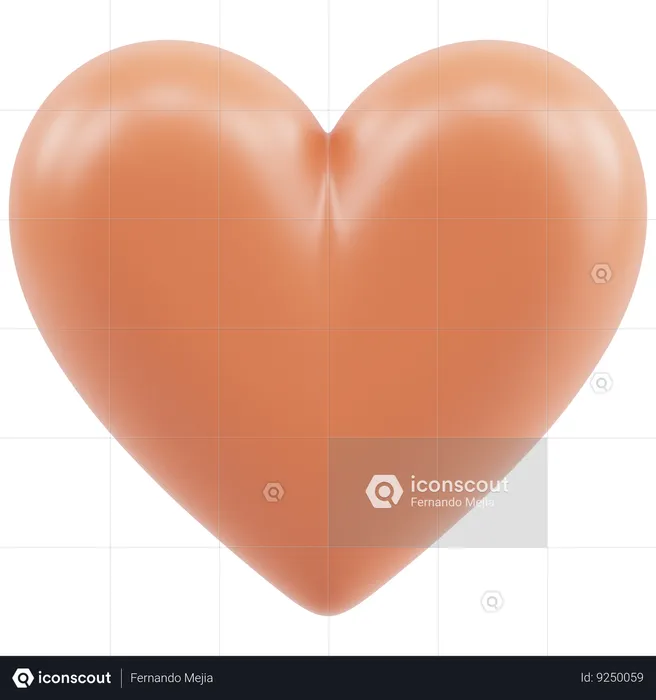 Brown Heart  Emoji Emoji 3D Icon