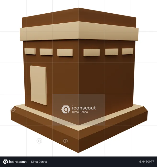Brown Kaabah  3D Icon