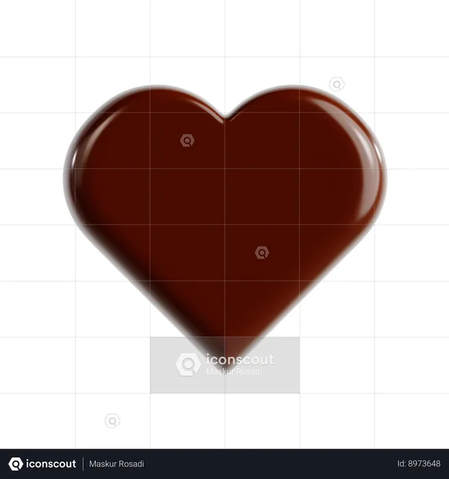 Brown Love Emoji Emoji 3D Icon