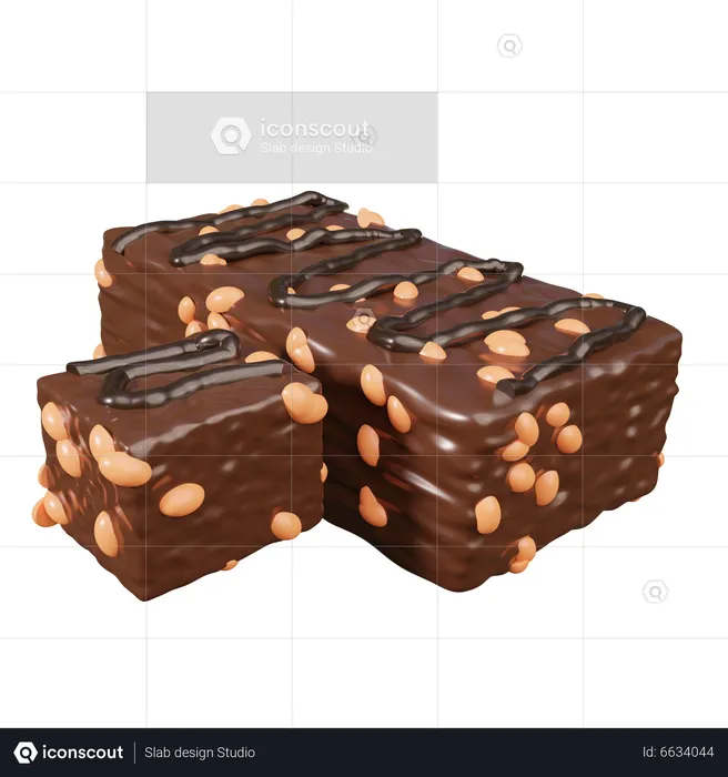 Brownies au chocolat  3D Icon