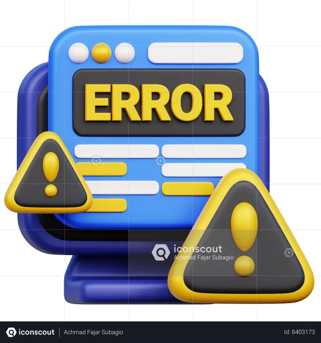 Browse Error  3D Icon
