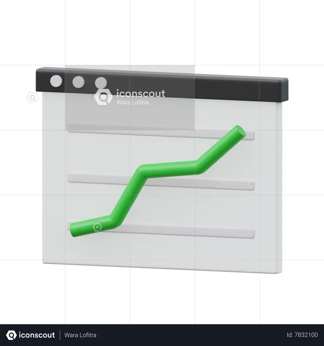 Browser Analytics  3D Icon