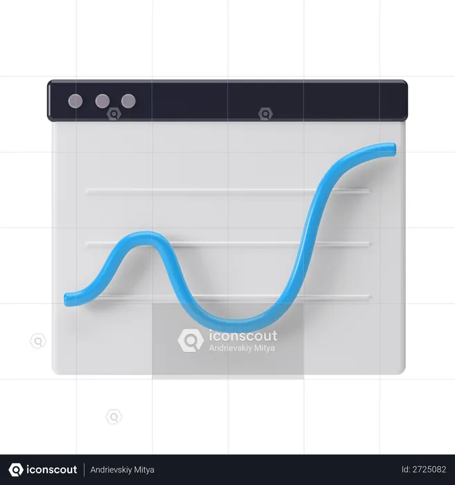 Browser Chart  3D Illustration