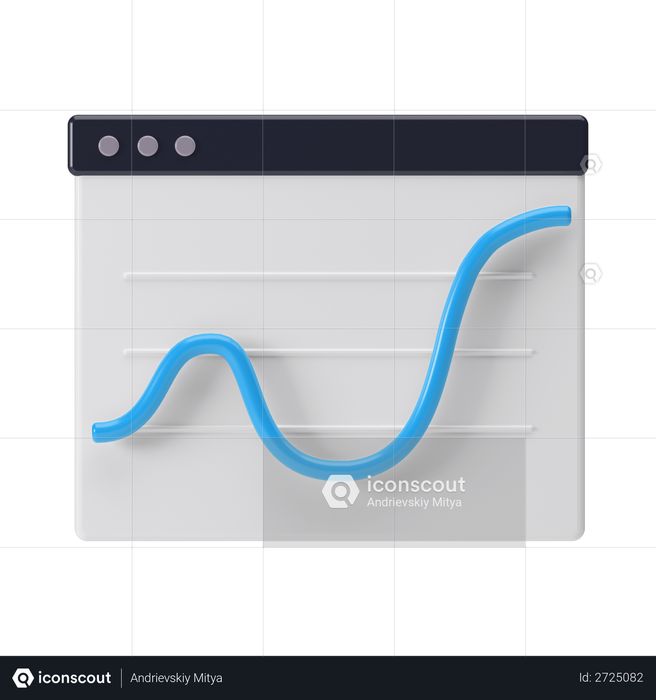 Browser Chart 3D Illustration