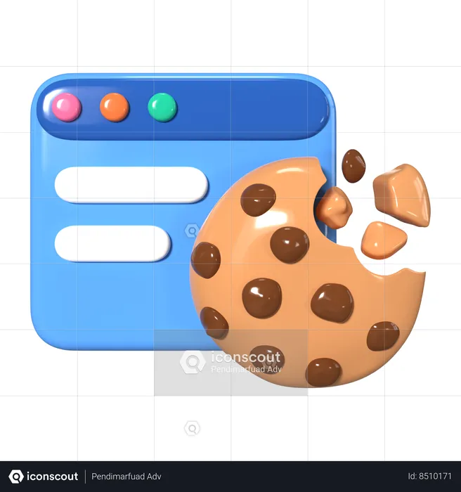 Browser Cookie  3D Icon