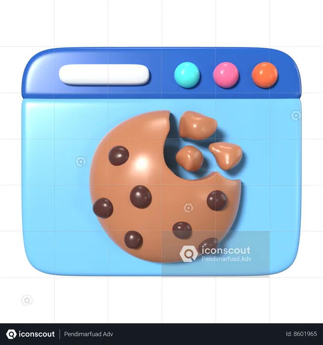 Browser Cookie  3D Icon