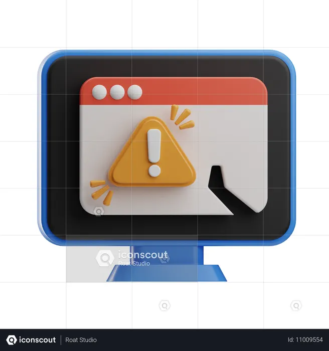 Browser Error  3D Icon