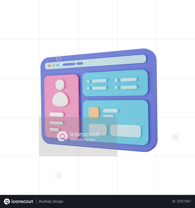 Browser Layout  3D Icon