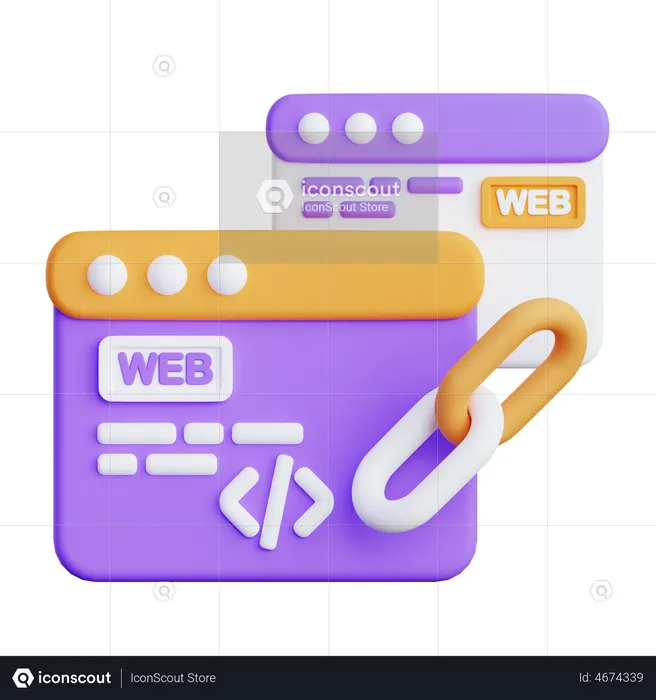 Browser Link  3D Illustration