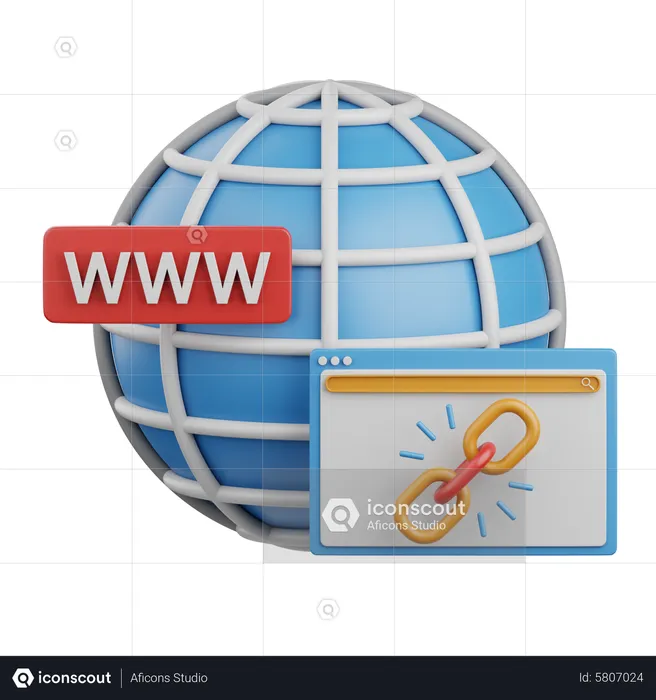 Browser Link  3D Icon