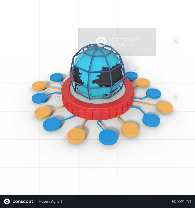 Browser Network  3D Icon