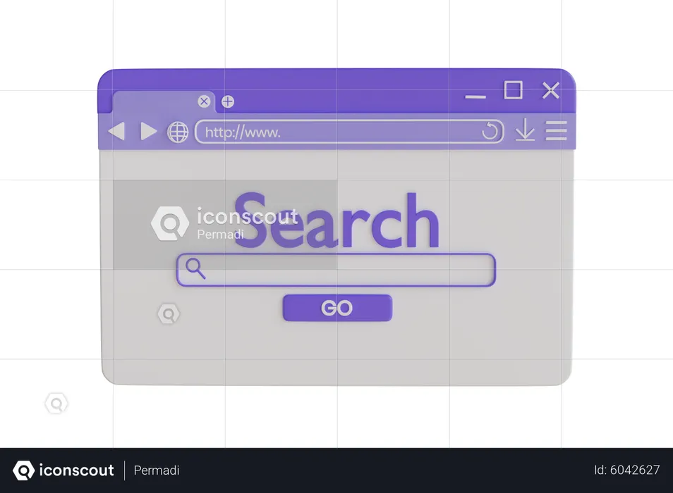 Browser Search  3D Illustration