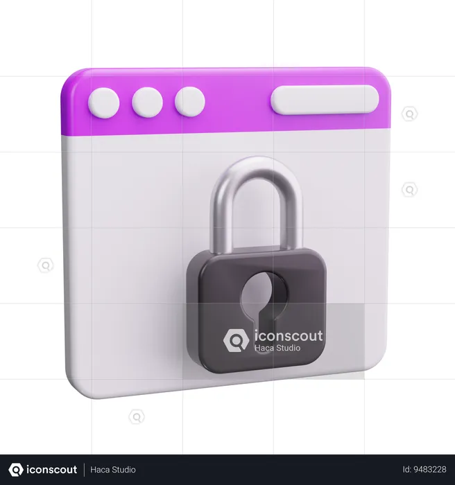 Browser Security  3D Icon