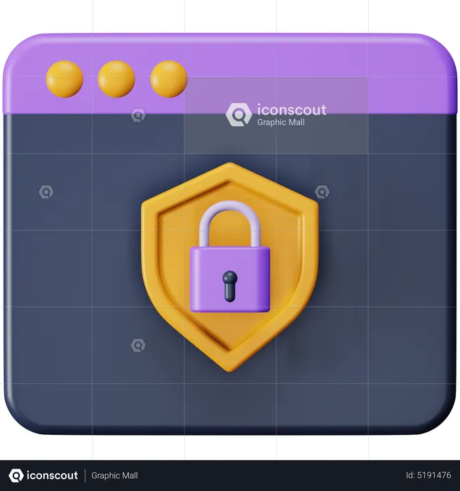 Browser Security  3D Icon