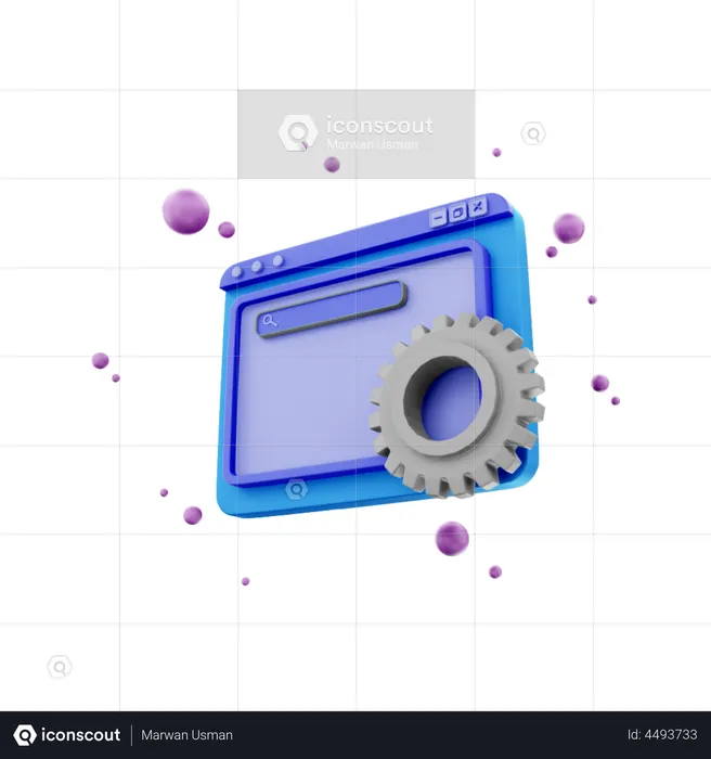 Browser Settings  3D Illustration