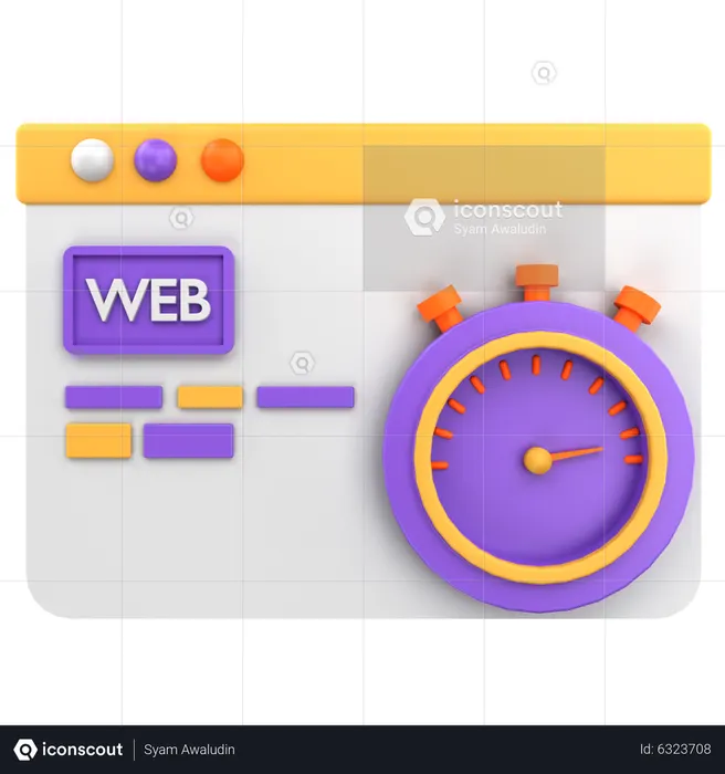 Browser Speed  3D Icon