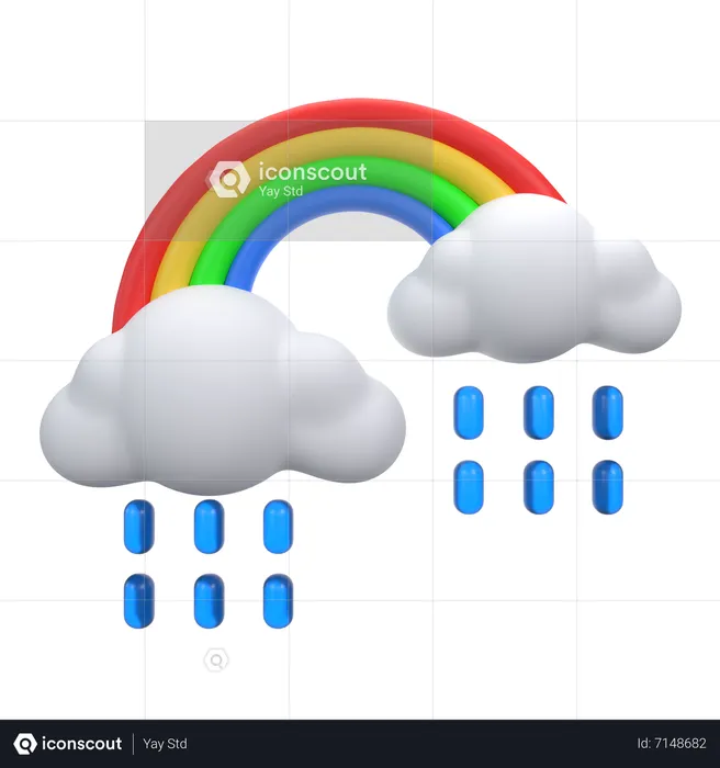 Arrosé d'arc-en-ciel  3D Icon