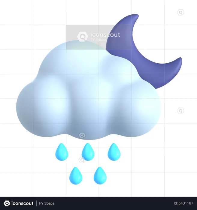 Nuit pluvieuse  3D Icon
