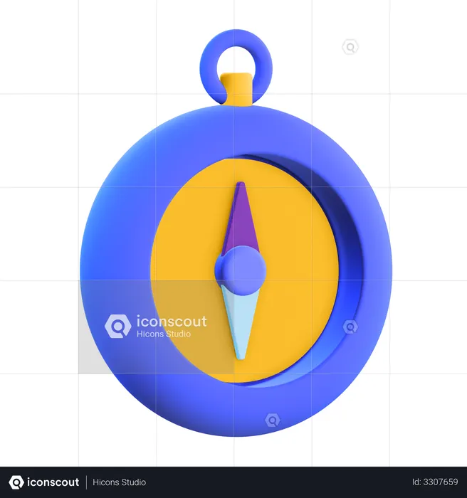 Brújula  3D Icon