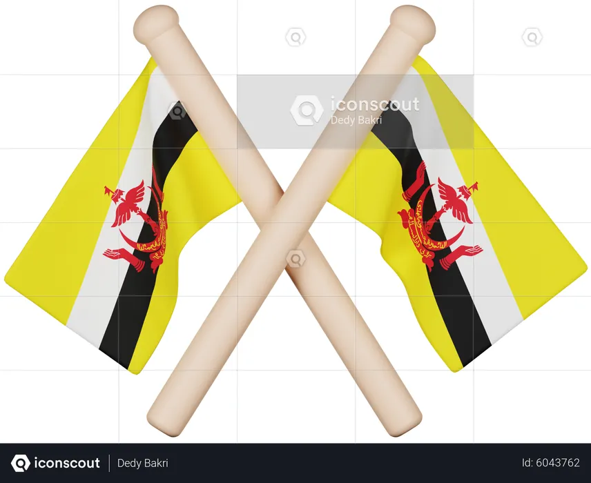 Brunei Darussalam Flag Flag 3D Icon