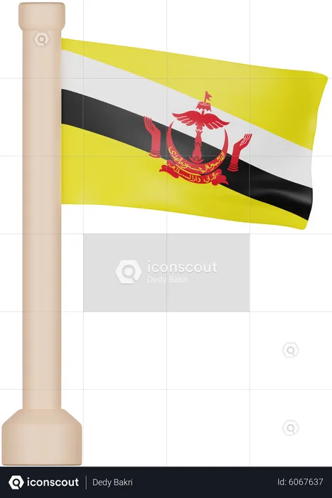 Brunei Darussalam Flag Flag 3D Icon