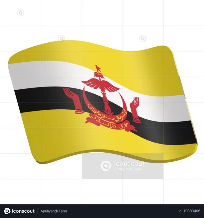 Brunei Flag  3D Icon