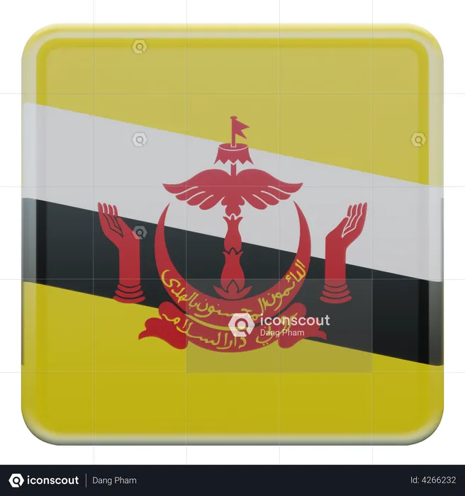 Brunei Flag Flag 3D Illustration