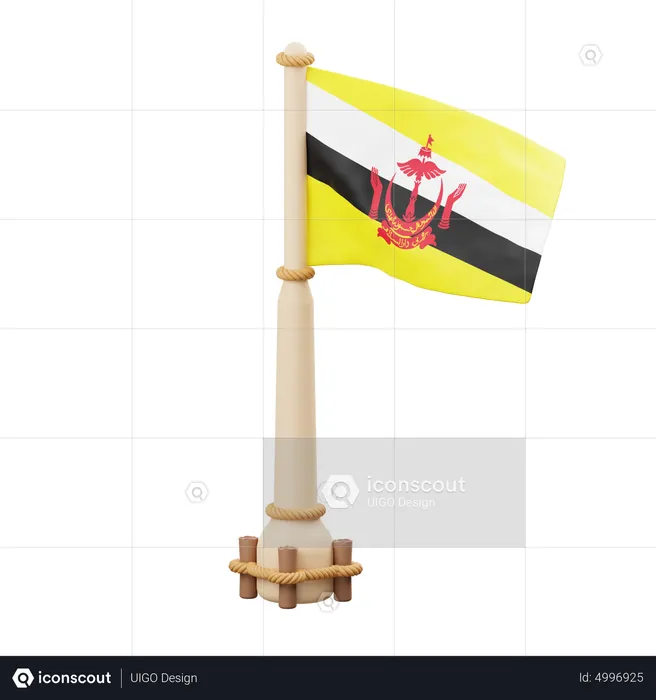 Brunei Flag  3D Icon